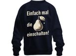 Basta Accendere La Testa Per Dire Che L'umorismo è Unisex, Felpa Pullover, Navy, S