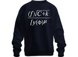 Matematica Formula Scienza Regalo Nerd Studenti Fisica Ingegneri Felpa Unisex Pullover, Navy, L