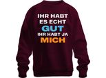 Hai Davvero Bene Hai Me Divertente Regalo Sarcastico Unisex Felpa Pullover, Borgogna, 3XL