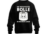Il Ruolo Più Importante Nella Mia Vita La Carta Igienica Divertente Regalo Unisex Felpa Pullover, Nero, M