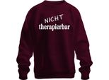 Untreatable Divertente Detto Sarcastico Umorismo Regalo Felpa Unisex Pullover, Borgogna, 3XL