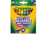 Crayola | Pastelli A Cera Lavabili - 16 Colori - Pastelli A Cera Colorati - Utensili Per Dipingere Per Bambini