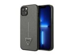 Guess Guhcp14Spsatlg Custodia Rigida Per Iphone 14 / 15 / 13 6.1 Argento/Argento Logo Saffianotriangle