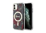 Guess Guhmn61Hcfwsa Custodia Rigida Per Iphone 11 / Xr 6.1 Zielony/Khaki Fiore Magsafe