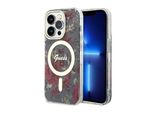 Guess Guhmp14Lhcfwsa Custodia Rigida Per Iphone 14 Pro 6.1Zielony/Khaki Fiore Magsafe
