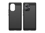 Custodia In Carbonio Per Realme 10 Pro+ Custodia In Silicone Flessibile In Carbonio Nero
