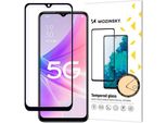 Wozinsky Pieno Colla Vetro Temperato Oppo A77 4G / A57 4G / A57S / A57E Schermo Completo Con Telaio Nero (Case Friendly)