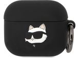 Karl Lagerfeld Kla3Runchk Copertura Airpods 3 Czarny/Nero Silicone Testa Choupette 3D
