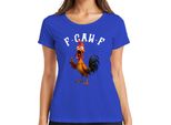 F-GAW-F Divertente Pollo Cartone Animato Gallo Fattoria Regalo Meme Dire Signore T-Shirt, Blu, Xxl