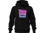 Back To The Eighties 80S Retro Cassette Neon Vintage Synthwave Unisex Felpa Con Cappuccio, Nero, M