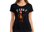 F-GAW-F Divertente Pollo Cartone Animato Gallo Fattoria Regalo Meme Dire Signore T-Shirt, Nero, Xxl