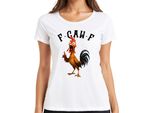F-GAW-F Divertente Pollo Cartone Animato Gallo Fattoria Regalo Meme Dire Signore T-Shirt, Bianco, Xxl