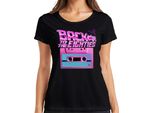 Back To The Eighties 80S Retro Cassette Neon Vintage Synthwave Ladies T-Shirt, Nero, S