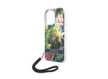 Guess Guohcp14Xhflsb Custodia Rigida Per Iphone 14 Pro Max6,7 Niebieski/Blu Cinturino A Fiori