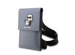 Karl Lagerfeld Torebka Klwbsakcpmgsrebrny/Argento Saffiano Karl & Choupette
