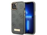 Guess Guhmp13Msapstg Iphone 13 / 14 / 15 6.1 Szary/Grey Custodia Rigida Peony Logo Plate Magsafe