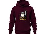 Son Of A Birch Lustiger Vogel Grimmig Birke Cartoon Gift Wald Unisex Hoodie Kapuzenpullover, Borgogna, Xxl