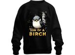Son Of A Birch Lustiger Vogel Grimmig Birke Cartoon Gift Wald Unisex Sweatshirt Pullover, Schwarz, 3XL