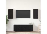 Maison Exclusive - Mobile Tv Da Parete 2 Pezzi Effetto Rovere Nero 30,5 X 30 X 60 Cm