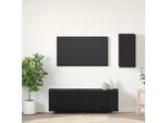 Maison Exclusive - Mobile Tv Da Parete Effetto Rovere Nero 30,5 X 30 X 60 Cm