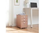 Contenitore Per Rotoli 'KöKar' Con 3 Cassetti In Acciaio 48 X 28 X 41 Cm Marrone Chiaro