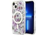 Guess Guhmp14Mhcfwst Custodia Rigida Trasparente Per Iphone 14 Plus/ 15 Plus 6.7 Fiore Magsafe