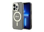Guess Guhmp14Xhcmcgk Custodia Rigida Per Iphone 14 Pro Max6.7 Czarny/Nero Glitter Oro Magsafe