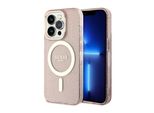 Guess Guhmp14Lhcmcgp Custodia Rigida Iphone 14 Pro 6.1RóżOwy/Pink Glitter Gold Magsafe