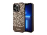 Guess Guhmp14Lhgcfsew Iphone 14 Pro 6.1 BrąZowy/Brown Custodia Rigida Gcube Stripes Magsafe