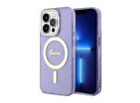Guess Guhmp14Xhcmcgu Custodia Rigida Per Iphone 14 Pro Max6.7 Purpurowy/Purple Glitter Gold Magsafe