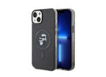 Karl Lagerfeld Klhmp15Mhgkcnok Custodia Rigida Per Iphone 15 Plus / 14 Plus 6.7 Czarny/Nero Karl&Choupette Glitter Magsafe