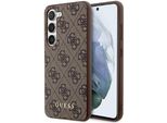 Guess Guhcs24Mg4Gfbr S24+ S926 BrąZowy/Brown Custodia Rigida 4G Logo Oro Metallo