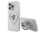 Karl Lagerfeld Klhmp13Lhmrskch Iphone 13 Pro / 13 6.1 BiałY/Bianco Custodia Rigida Ad Anello Supporto Karl&Choupettte Magsafe