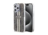 Guess Guhcp15Lh4Psegw Iphone 15 Pro 6.1 BrąZowy/Brown Custodia Rigida Iml 4G Gold Stripe