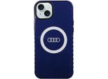Audi Iml Big Logo Magsafe Custodia Iphone 15 Plus / 14 Plus 6.7 Niebieski/Blu Navy Custodia Rigida Au-Imlmip15M-Q5/D2-Be