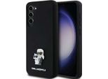 Karl Lagerfeld Klhcs23Msmhkcnpk S23+ S916 Hardcase Czarny/Black Silicone Karl&Choupette Metal Pin