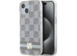 Dkny Dkhmp15Shcptse Custodia Rigida Per Iphone 15 / 14 / 136.1 BeżOwy/Beige Iml Con Motivo Mono A Scacchi E Strisce Stampate Magsafe