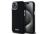 Dkny Dkhmp14Ssmchlk Iphone 14 / 15 / 136.1 Czarny / Nero Custodia Rigida In Silicone Liquido Piccolo Metallo Logo Magsafe