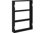Vidaxl Scaffale A Muro Nero 43X9X60 Cm Materiale A Base Di Legno