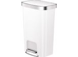 Eko - Hana 1 Cestino A Pedale 2X25 Litri - Plastica - Bianco