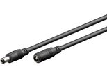 Goobay 76673 Cavo Di Prolunga Cc, 5 M, Nero, 5 M - Con Connettore A Barile 5,5 X 2,5 Mm
