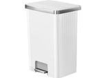 Eko - Pattumiera A Pedale Hana 2 70 Litri - Plastica - Bianco