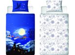 Peter Pan - Biancheria Da Letto Reversibile TC111 (Letto Singolo) (Blu/Nero/Bianco)