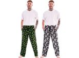 Rick And Morty - Pantaloni Da Salotto Per Uomo (Confezione Da 2) TC491 (Xxl) (Verde/Nero/Bianco)