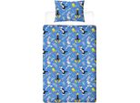 Looney Tunes - Biancheria Da Letto Reversibile "Thats's All Folks"" TC169 (Letto Singolo) (Blu/Bianco/Giallo/Nero)"