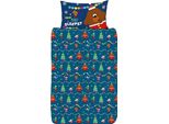 Hey Duggee - Biancheria Da Letto Reversibile, Design Natalizio, Reversibile TC156 (Letto Singolo) (Colorato)