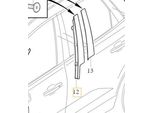 Volvo XC60 Ii Modanatura Montante Porta Sinistra B Porta Conducente Anteriore Nero Pianoforte Oe