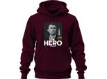 Charlie Kirk Eroe Riposa In Pace Consigliere Repubblicano Presidente Unisex Felpa Con Cappuccio, Borgogna, L