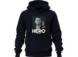 Charlie Kirk Eroe Riposa In Pace Consigliere Repubblicano Presidente Felpa Con Cappuccio Unisex, Navy, L