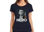 Charlie Kirk Eroe Riposa In Pace Consigliere Repubblicano Presidente Maglietta Da Donna, Navy, M